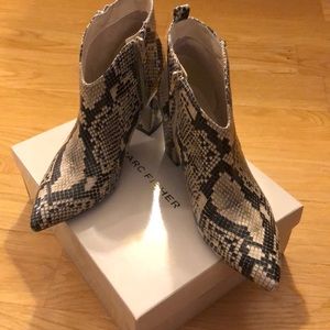 Marc Fisher snake booties